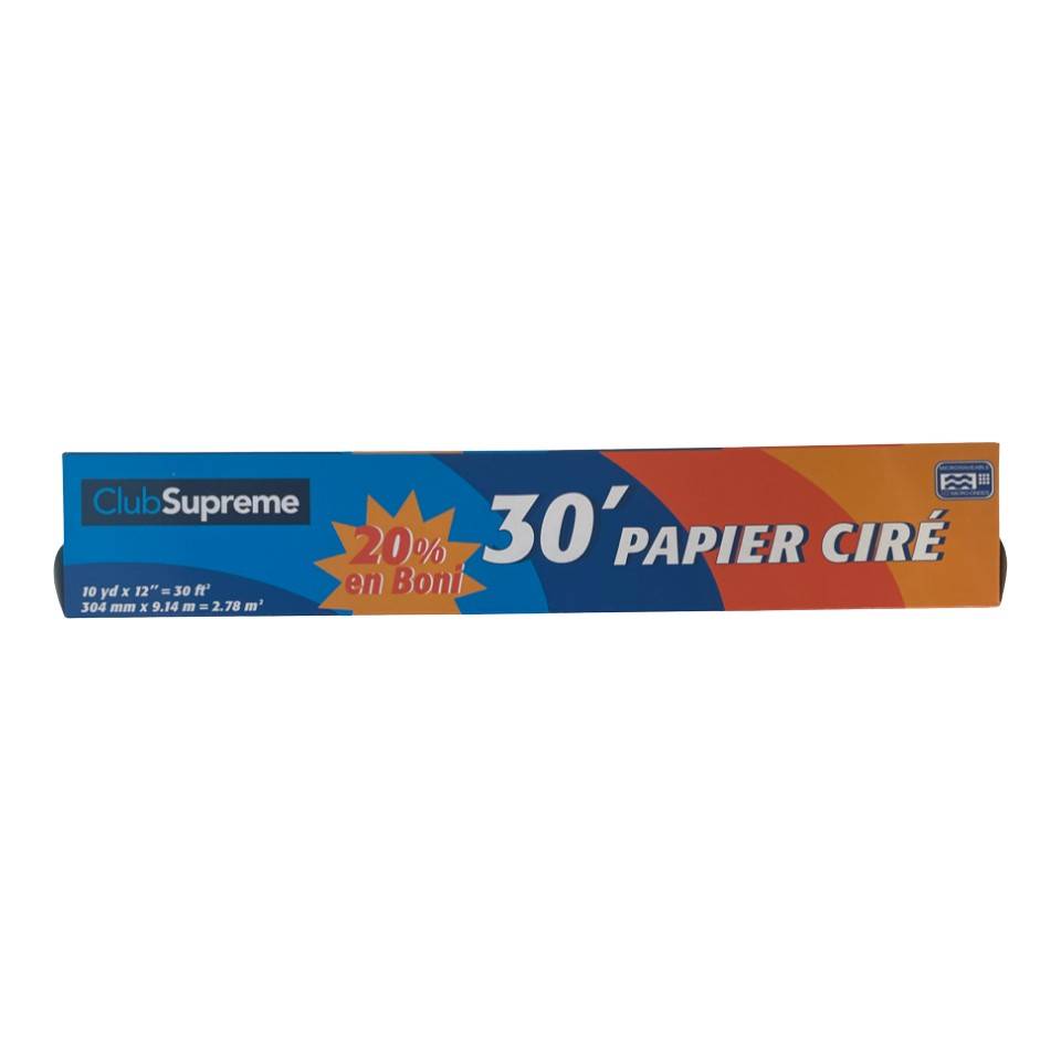 Club supreme 30' (1 un) - waxed paper 30' (1 unit)