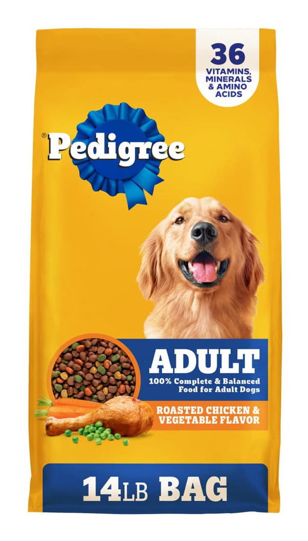 Pedigree Adult Dry Dog Food Roasted Chicken & Vegetable Flavor 14 Lb. Bag