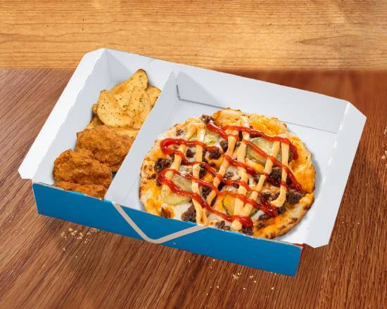 ピザBENTO チーズバーガーピザ＋お好きなサイド2個Pizza BENTO Cheese Burger Pizza + Any 2 Sides