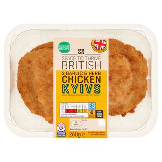 Co-op British Garlic & Herb 2 Chicken Kyivs 260g