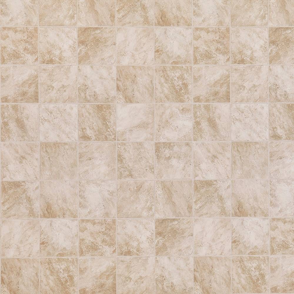 Style Selections San Marco Slate Off-white Stone Look 10-mil x 12-ft W Waterproof Cut-to-length Vinyl Sheet Flooring | U5770.212K930G144