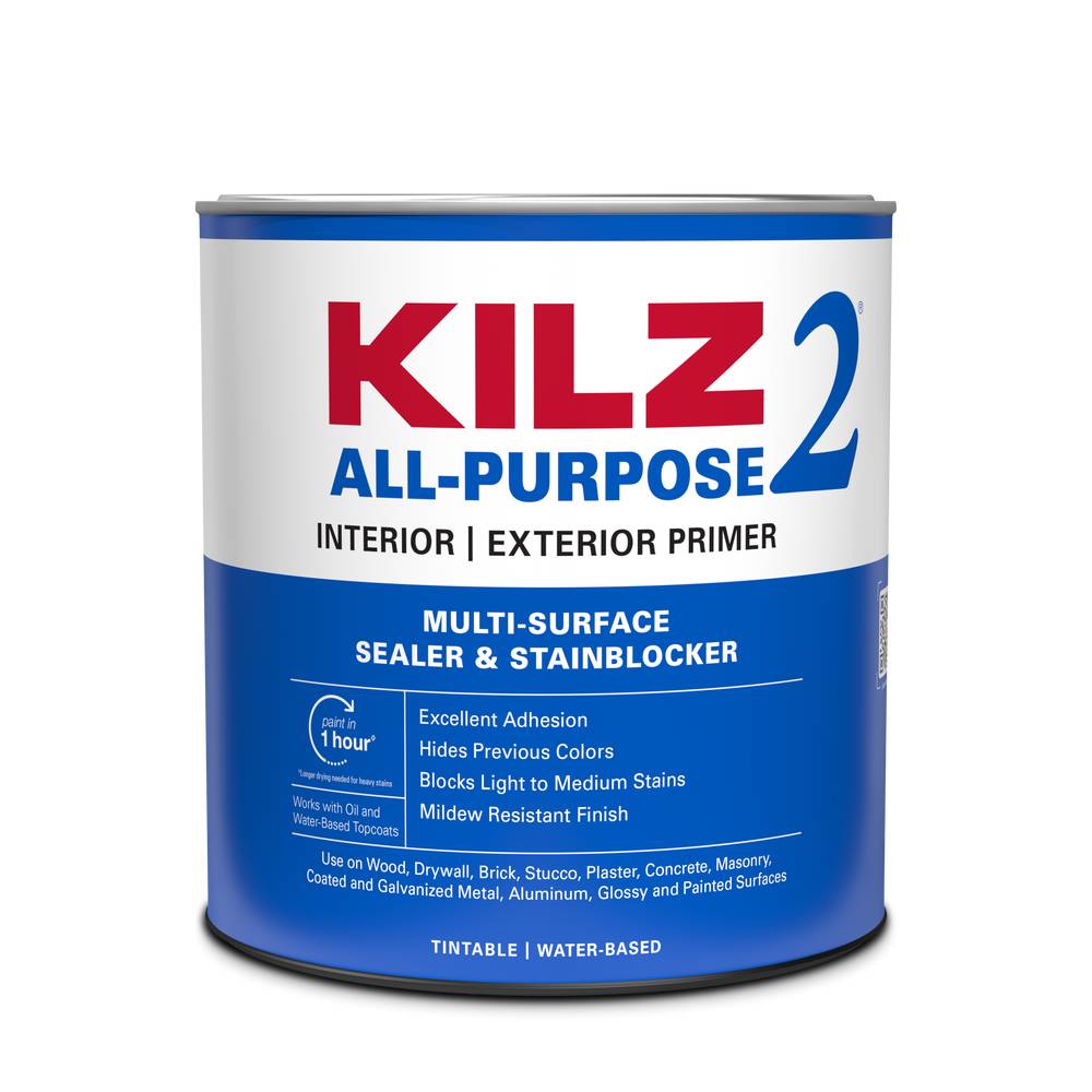 KILZ 2 All-Purpose Interior/Exterior Multi-purpose Water-based Wall and Ceiling Primer (1-quart) | 20002