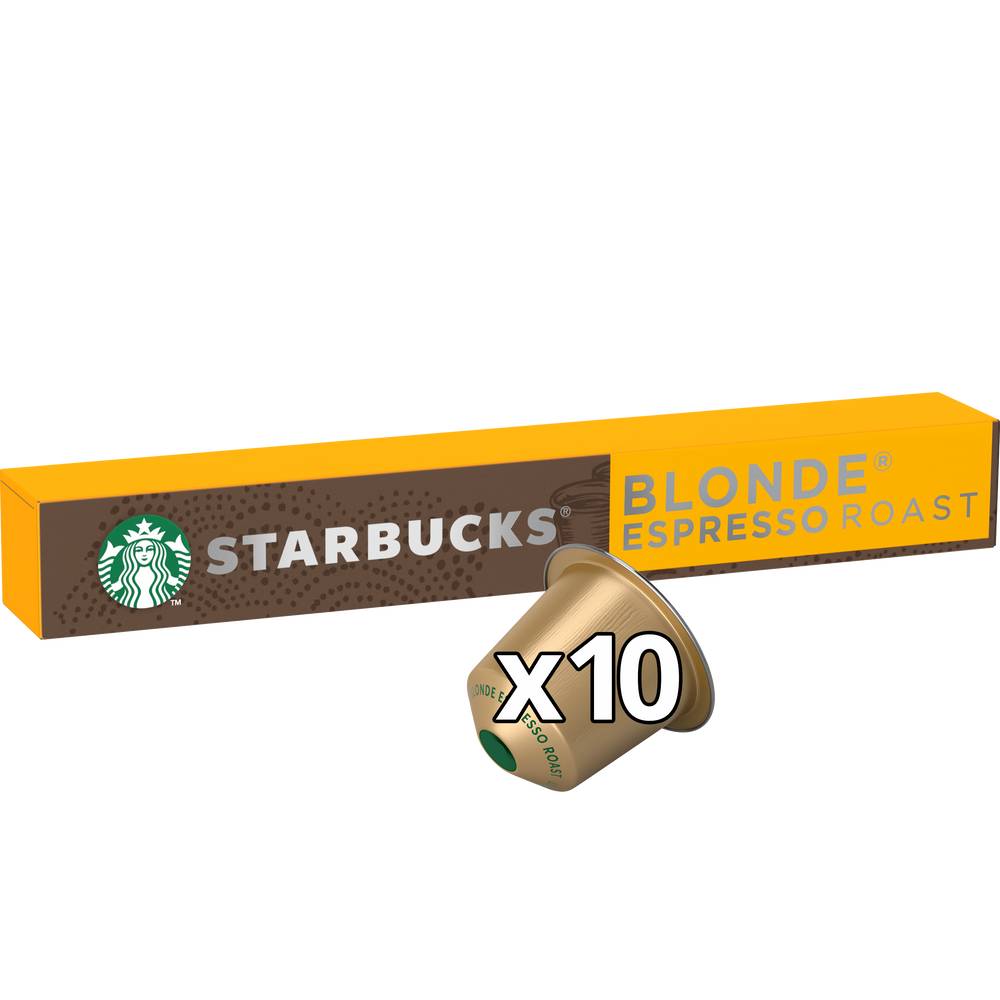 Starbucks - Blonde espresso roast café capsules compatible nespresso intensité 6 (53 g)