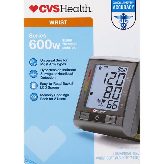 CVS Health Advanced Wrist Blood Pressure Monitor