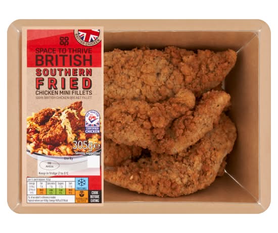 Co-op Space To Thrive British Southern Fried Chicken Mini Fillets (305g)