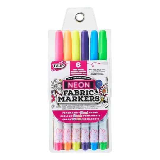 Tulip Fabric Markers Fine Writers, Neon