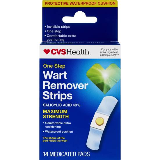 CVS Health One Step Wart Remover Strips, 14 CT