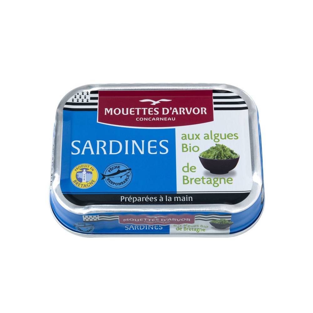 Mouettes d'Arvor - Sardines aux algues bio de bretagne