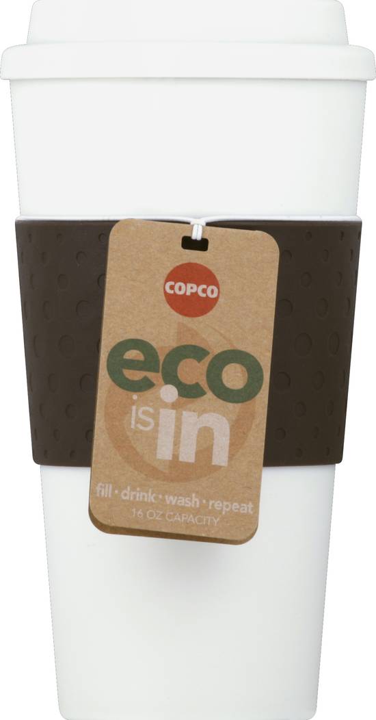 Copco Plastic Acadia Travel Mug, 16-Ounce, Brown