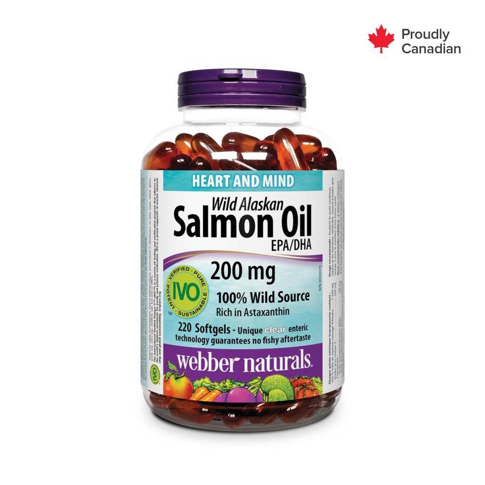 Webber Naturals Wild Alaskan Salmon Oil Softgels 200 mg (420 g)