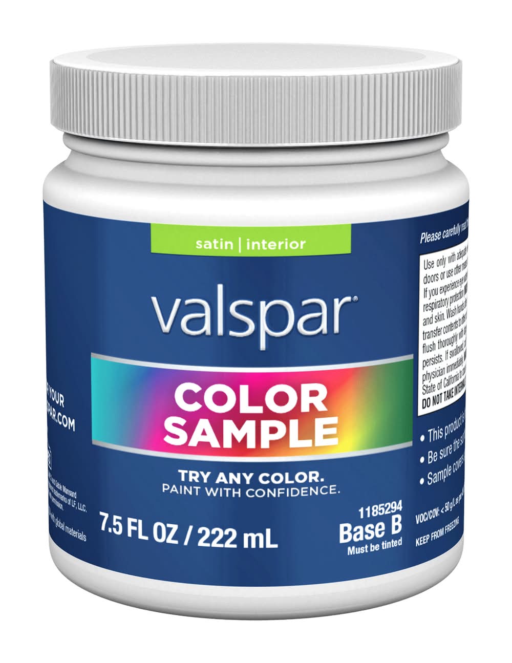 Valspar Base B Tintable Paint sample base ( Half-pint )