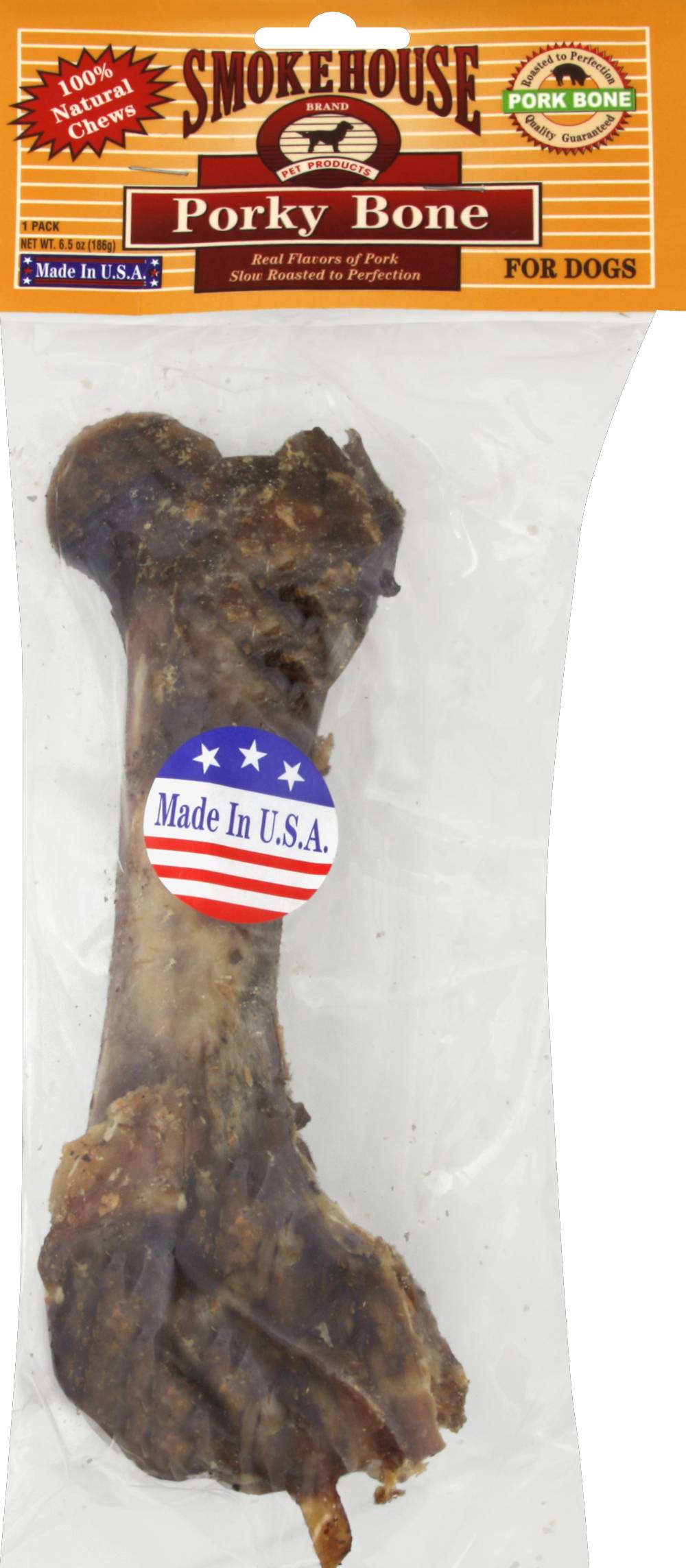 Smokehouse Porky Bone For Dogs (6.5 oz)