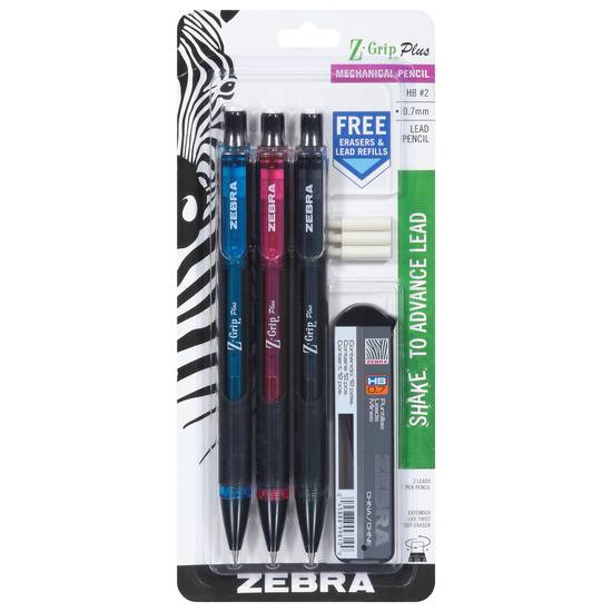 Zebra Z-Grip Plus 0.7 mm Mechanical Pencil (3 ct)