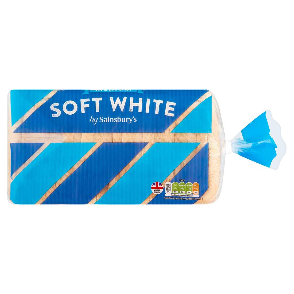 Sainsbury's Soft Medium Sliced White Bread 800g