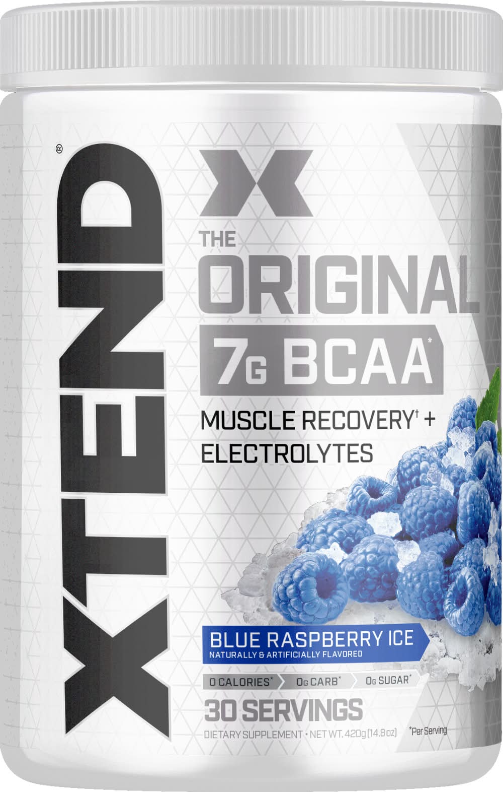 XTEND The Original 7g Bcaa Muscle Recovery & Electrolytes Powder, Blue Raspberry Ice (14 g)