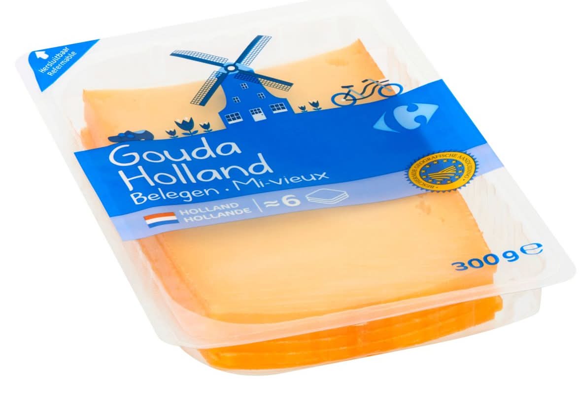 Carrefour Gouda Holland Mi-Vieux tranches 300 g