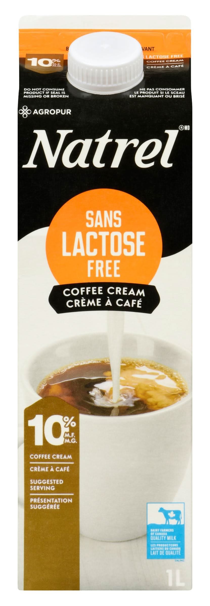 Natrel Sans Lactose Free Coffee Cream (1 L)