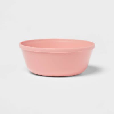 Pillowfort Kids Plastic Cereal Bowl 15.5'', Coral Pink