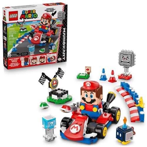 Super Mario · Kart juguete de construcción mario interactivo y kart estándar 72043
