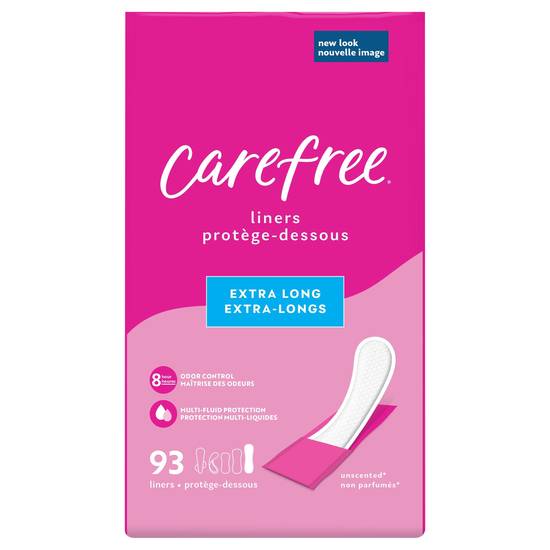 Carefree Acti-Fresh Extra Long Unscented Daily Liners (93 ct)
