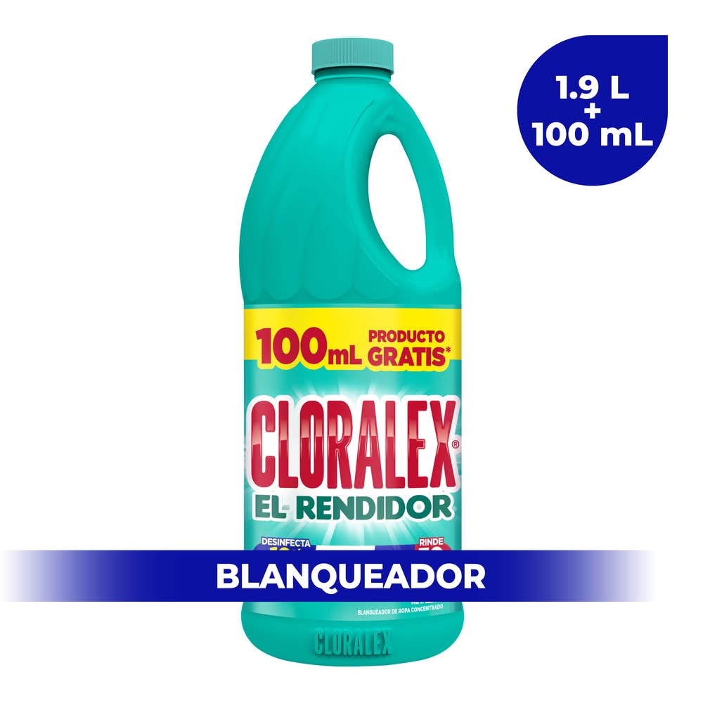 Cloralex · El rendidor blanqueador con cloro concentrado (2 L)