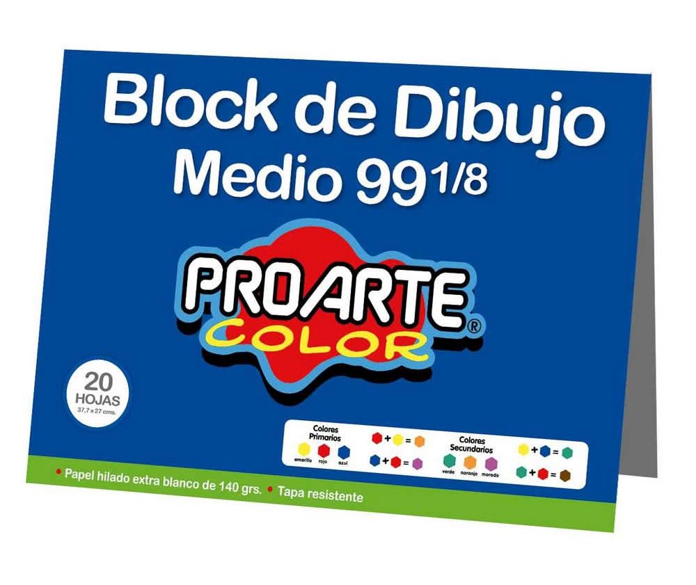 Proarte · Block dibujo medio n°99 1/8 (300 g)