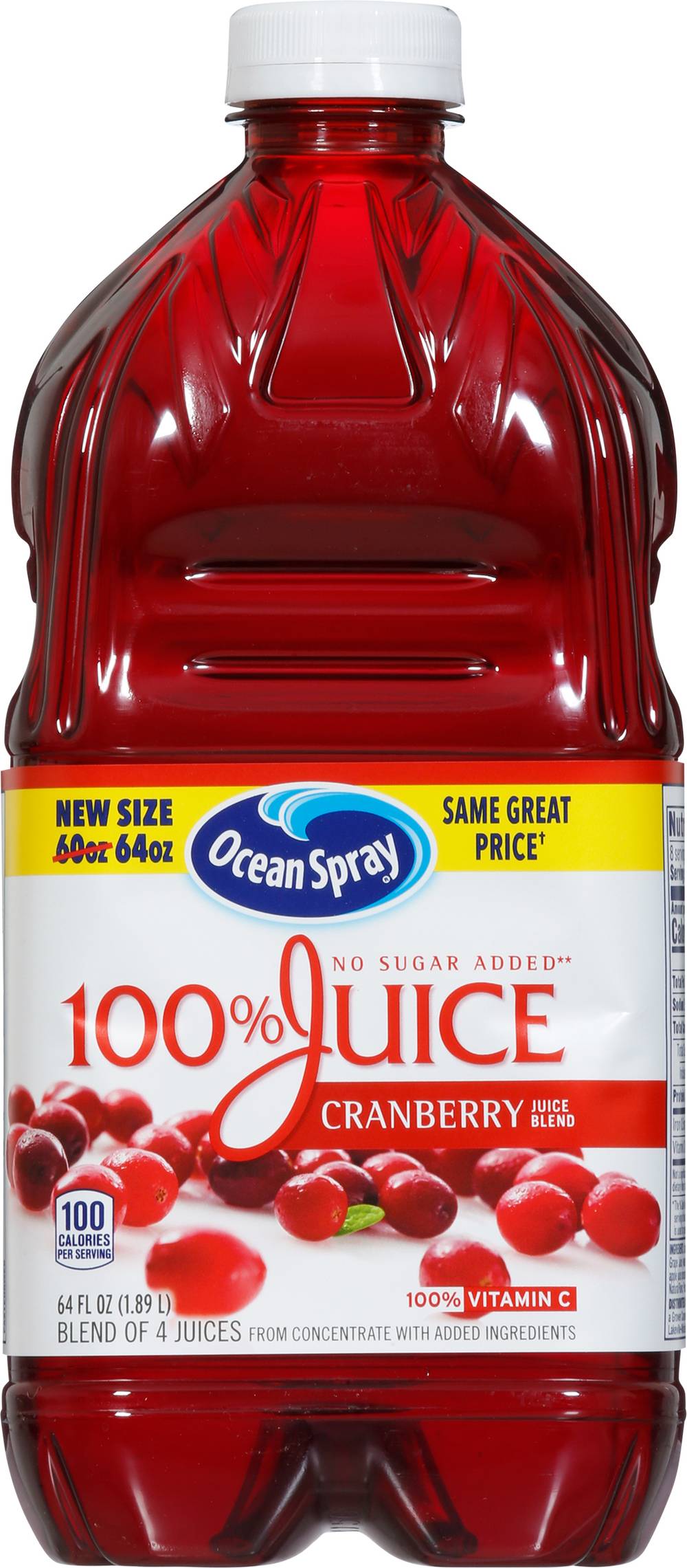 OceanSpray 100% Cranberry Juice Drink (64 fl oz)