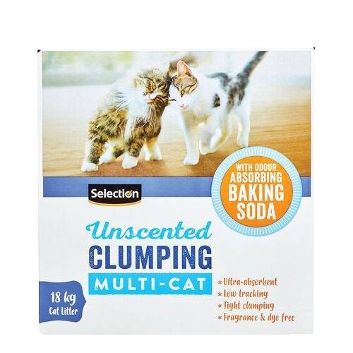Selection Unscented Clumping Cat Litter (18 kg)
