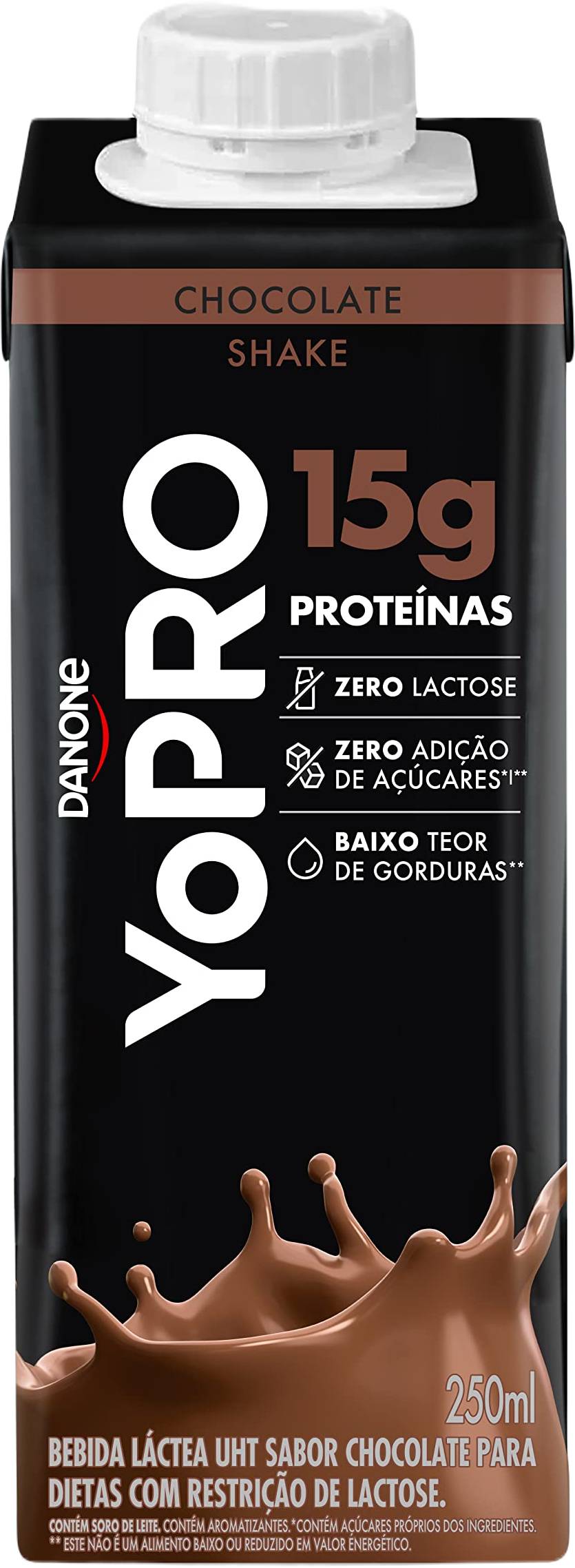 Yopro bebida láctea uht sabor chocolate 15g proteínas (250 ml)