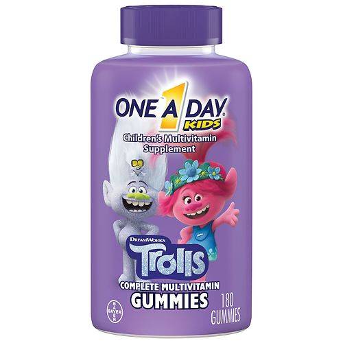 One A Day Kids Trolls Multivitamin Gummies - 180.0 ea