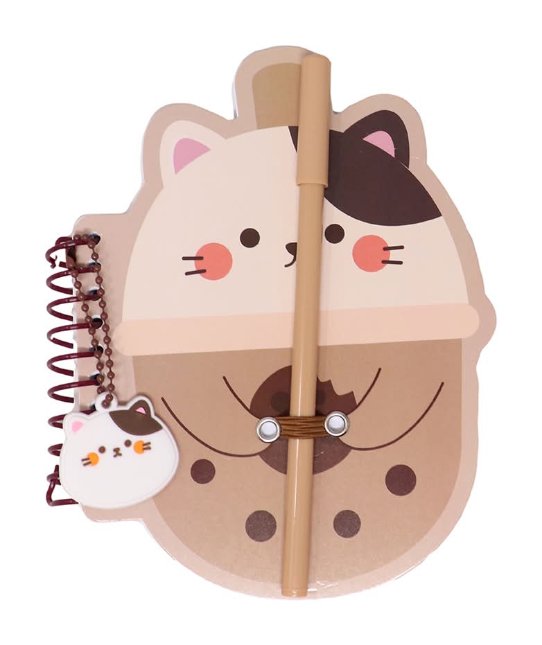 Miniso · Libreta de espiral gato café (150 g)