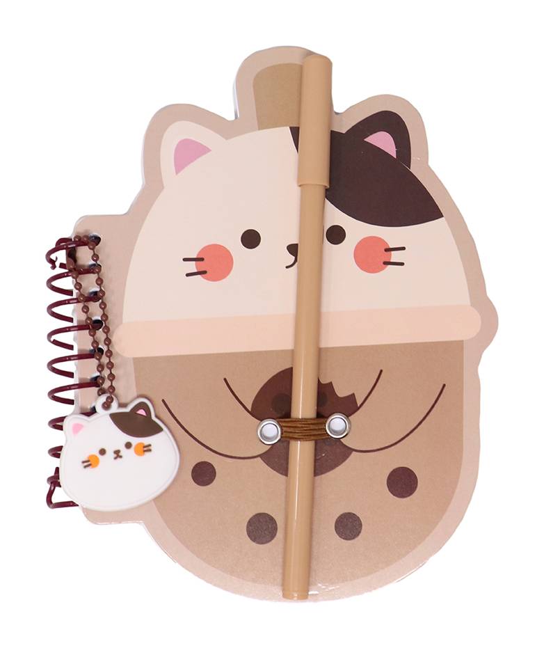 Miniso · Libreta de espiral gato café