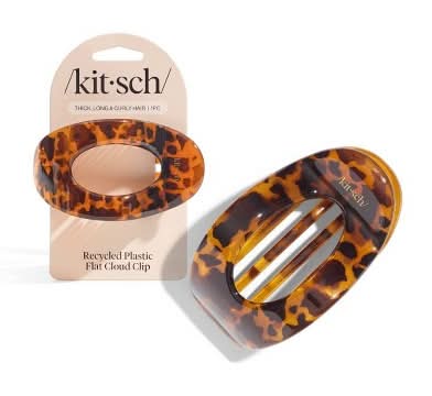 Kitsch Mass Flat Cloud Hair Claw Clip, L, Tortoise