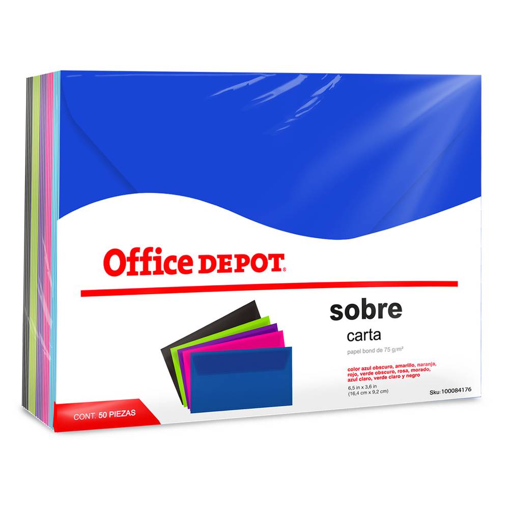 Office Depot Sobre de papel tamaño carta