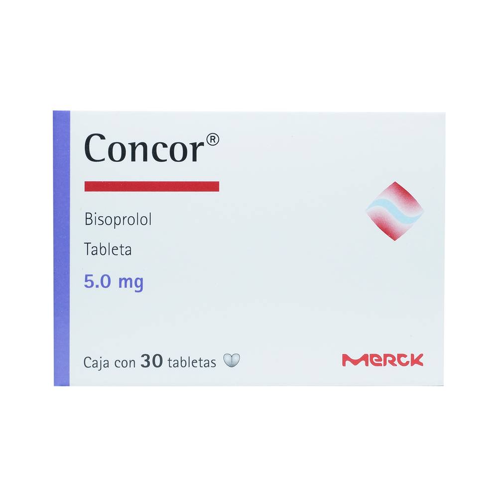 Merck concor bisoprolol tabletas 5.0 mg (30 piezas)