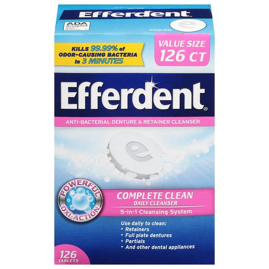 Efferdent Anti-Bacterial Denture Cleanser Tablets (126 ct)