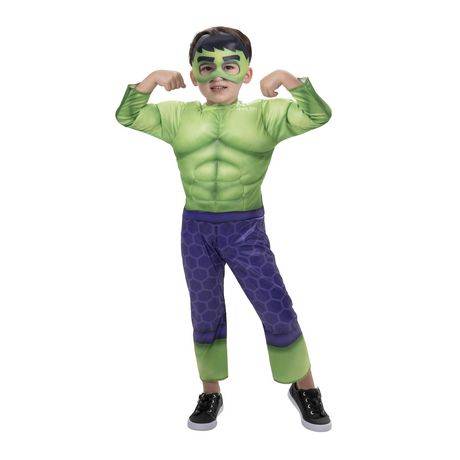 Marvel’S Hulk Toddler Costume - Muscle Chest Jumpsuit With Fabric Mask