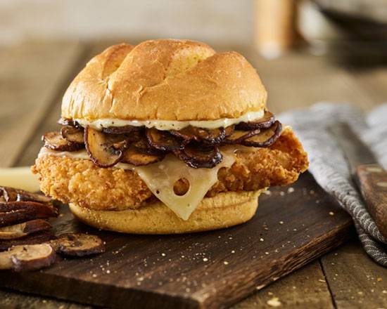 Truffle Mushroom Swiss Crispy Chicken Sandwich