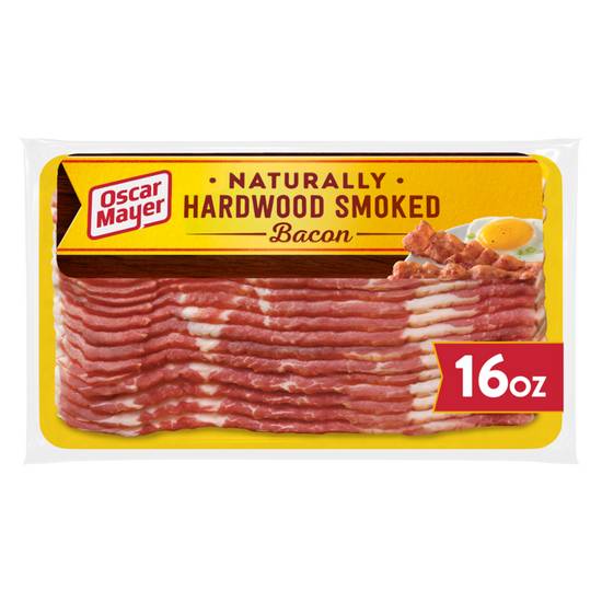 Order Oscar Mayer Naturally Hardwood Smoked Bacon 16oz food online from Everyday Needs By Gopuff store, Fairfield on bringmethat.com