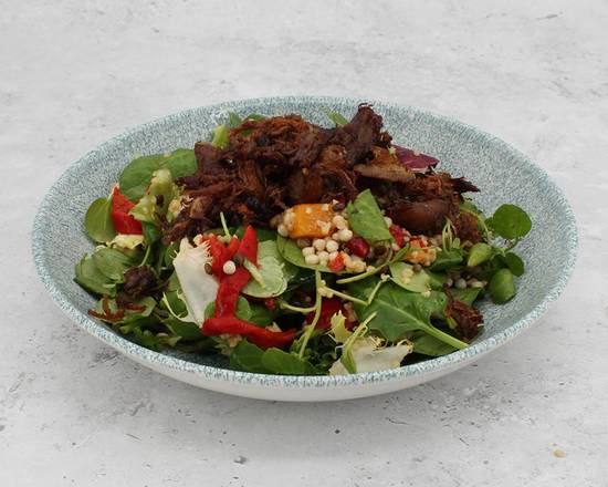 GREENS & GRAINS SALAD WITH CRISPY DUCK