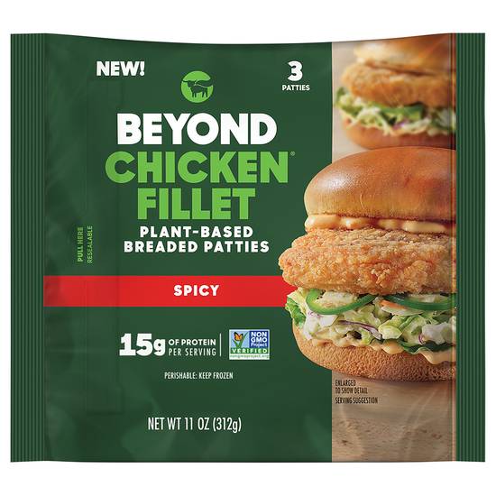 Beyond Chicken Fillet Plant-Based Breaded Patties Spicy
