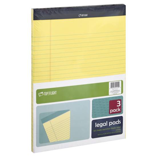 Top Flight Canary Legal Pads (3 ct)