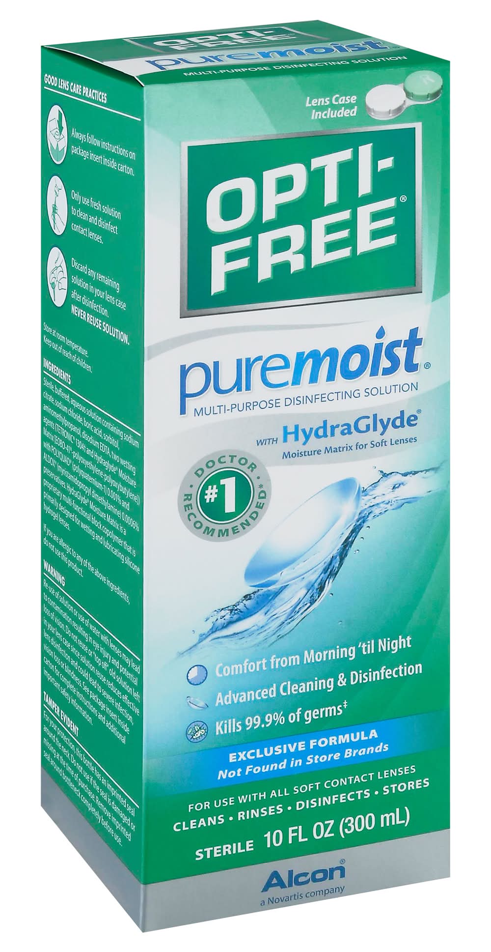 Opti-Free Puremoist Disinfection Solution With Hydraglyde Lenses (10 fl oz)
