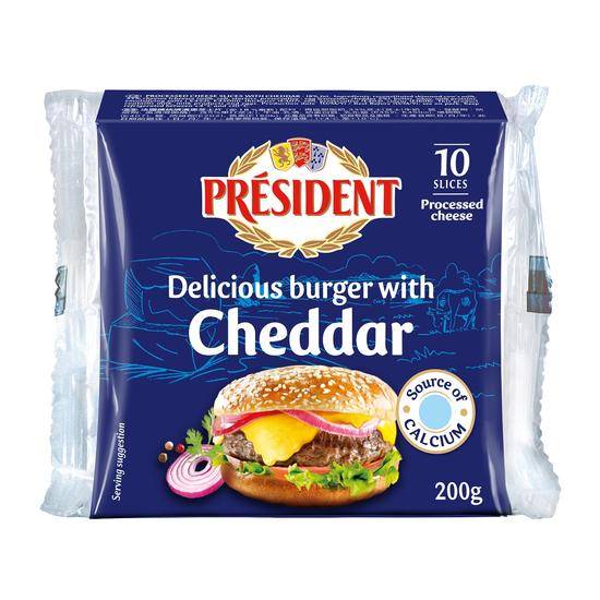 總統牌漢堡切片乾酪200g(10入)