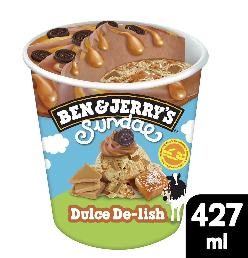 Ben & Jerry's Sundae Ice Cream, Dulce De-Lish (427mL)