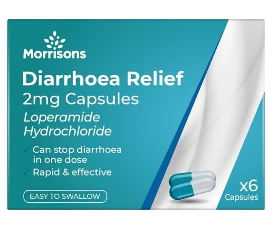 Morrisons Diarrhoea Relief 2mg Capsules (6 pack)