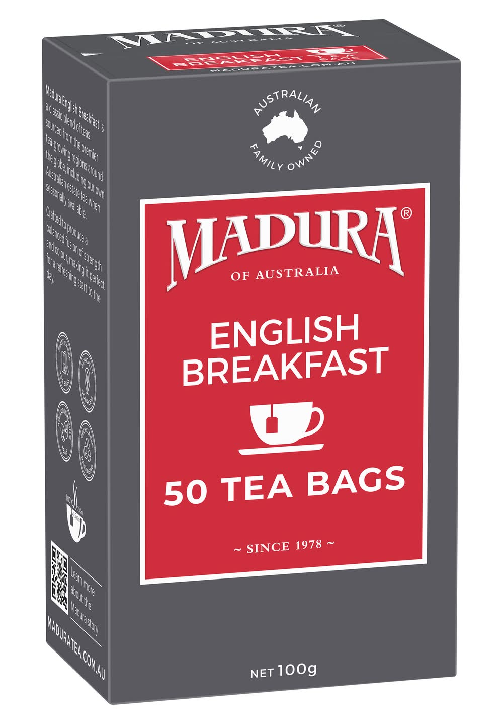 Madura English Breakfast Tea Bags (100g, 50 pack)