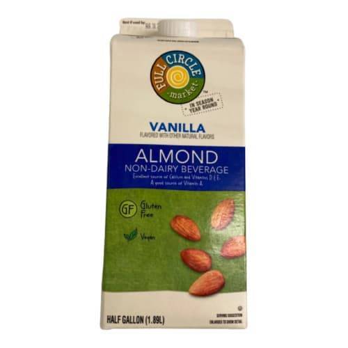 Full Circle Non-Dairy Vanilla Almond Milk (1/2 gal)