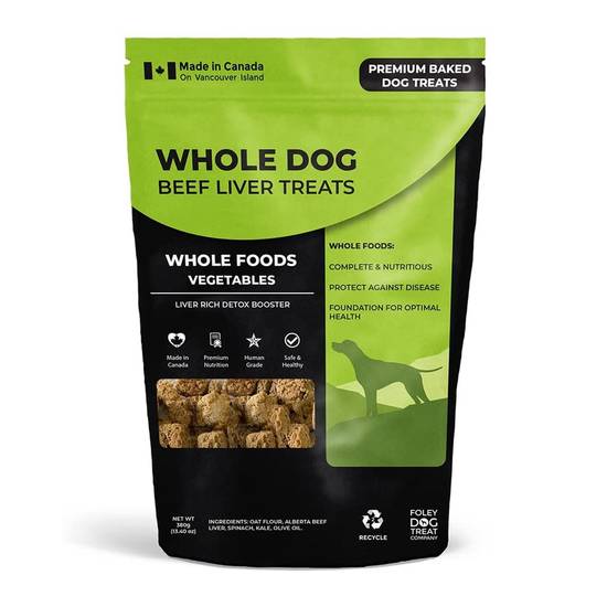 FoleyDog Treat Whole Dog Beef Liver Treats Vegetables (380 g)