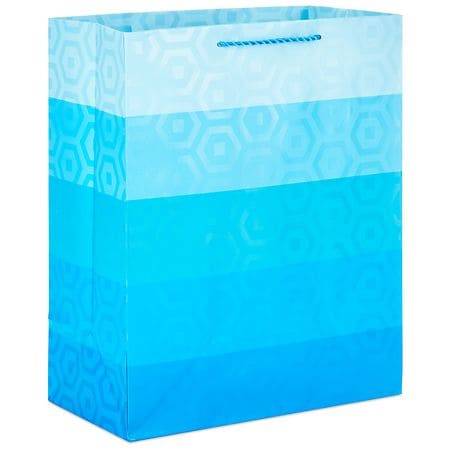 Hallmark Gift Bag Blue Hexagon Ombre For Birthdays, Graduations, Weddings